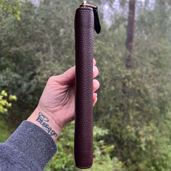 COACH Long Zip-Around Pebble Leather Wallet Credit Card Holder AUTHENTIC - Picture 4 of 7